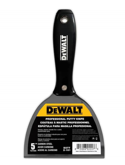 DeWalt® Carbon Steel Plastic Handle Putty Knife – 5”