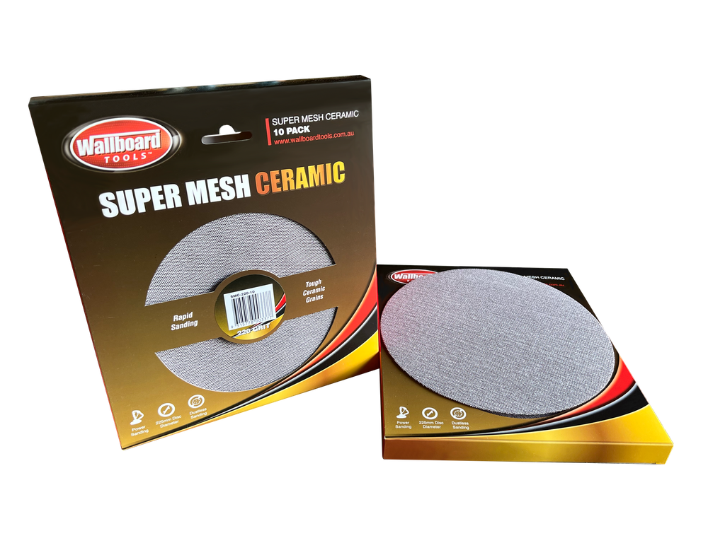 Wallboard Tools™ Super Mesh Ceramic 225mm - 220g - 10 Pk